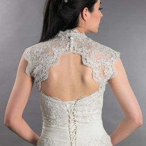 Bridal Lace Bolero Ivory Size Medium